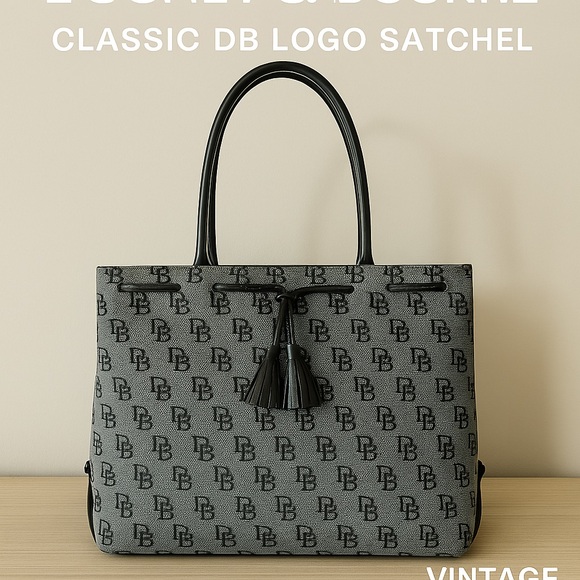 Dooney & Bourke Classic DB Logo Satchel - Picture 1 of 8